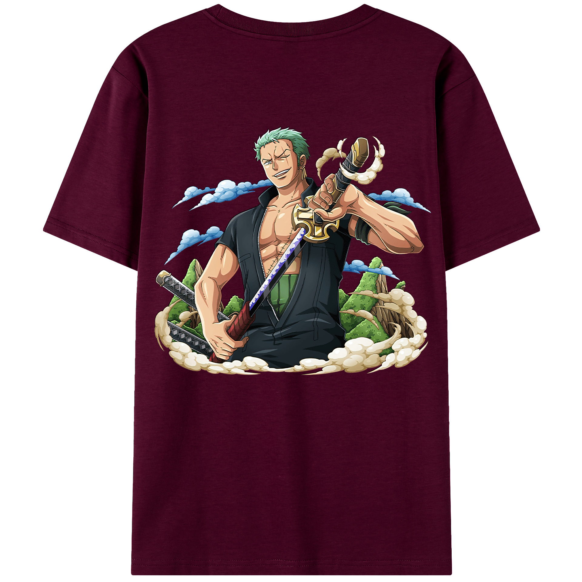 ワンピース ロロノア・ゾロ ONE PIECE Roronoa Zoro レディース半袖Tシャツ(バックプリント)